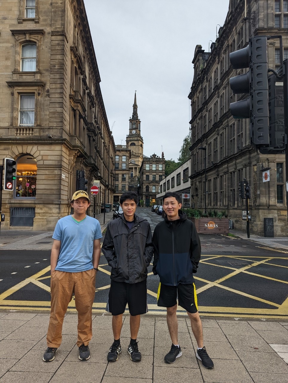 Group photo in City Centre, Newcastle upon Tyne